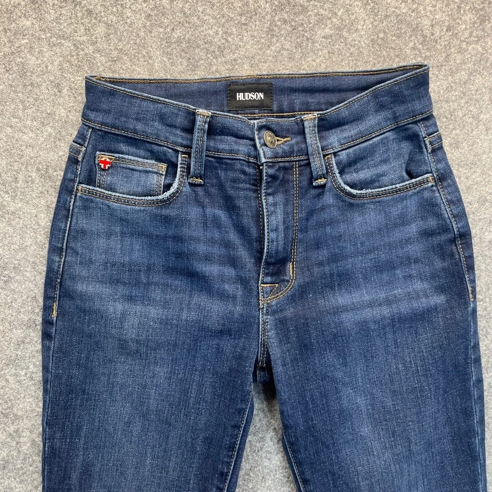 Hudson‎ Jeans Womens Size 24 Blair Super Skinny Dark Blue Stretch Mid Rise